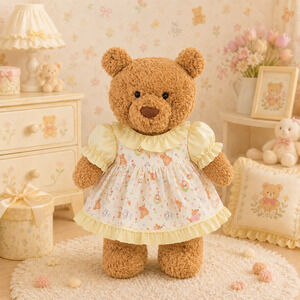 Medium Bartholomew Bear & 12" Plush Clothes Outfit - Wonderland Party Dress